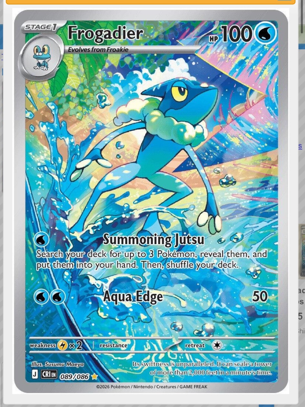Frogadier #89 Pokemon Chaos Rising